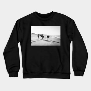 Photograph - Journey to the Waves: Surfers going to infinity Crewneck Sweatshirt